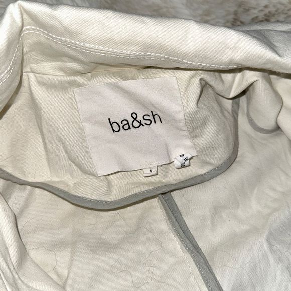 ba&sh Ivory Belted Long Trench Coat - Picture 3 of 5